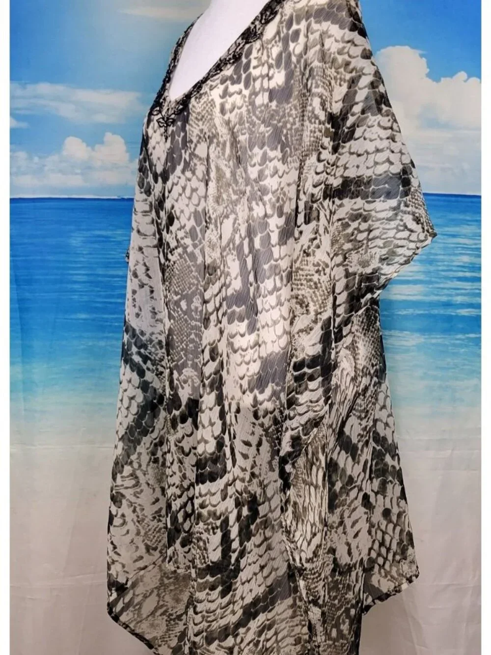 NWT CRUISE CLUB Woman's SNAKE SKIN Printed Bathing Swimsuit Cover ONE SIZE - Picture 3 of 5